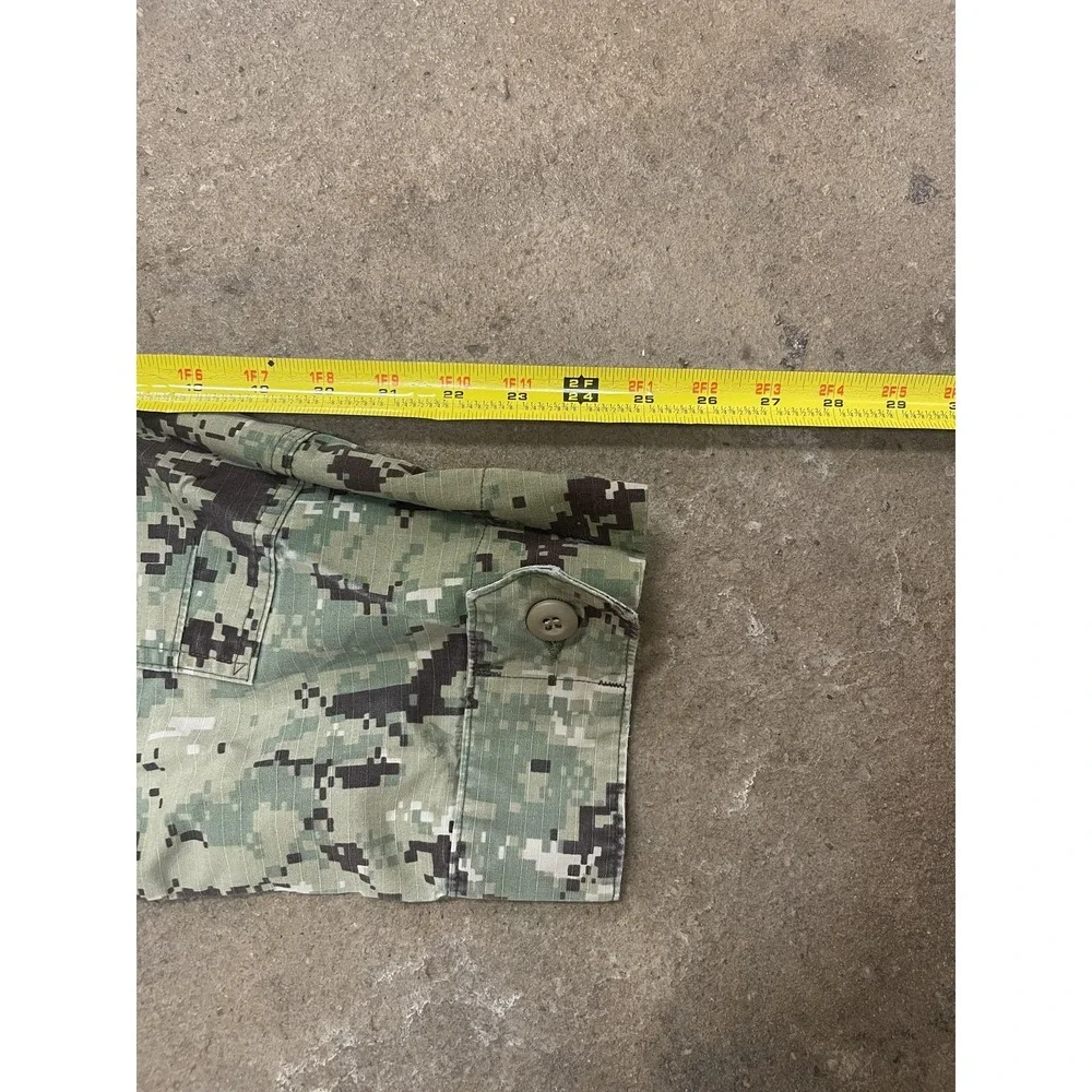 U.S. Navy Jacket Mens LT Green Digital‎ Camo Military Utility Cotton Ripstop